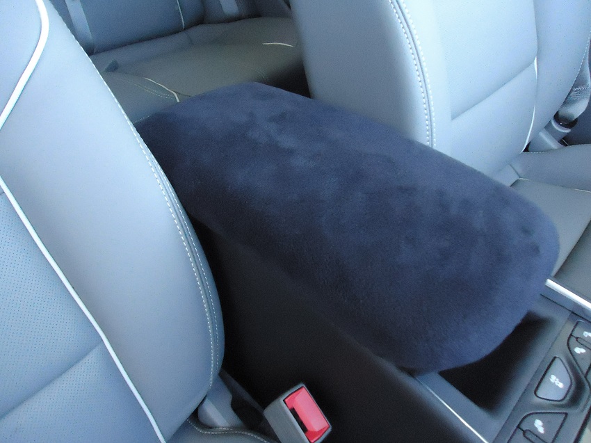 Fits 13-16 Toyota RAV4 Synthetic Leather Armrest Center Console Cover Black